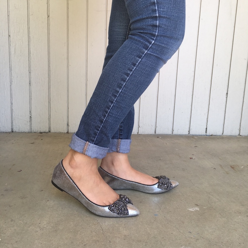 Tory Burch Vanessa Crystal Bow Flats